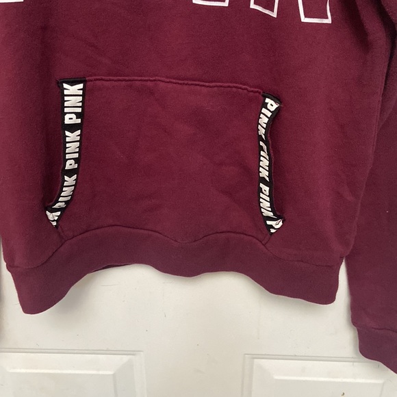 Pink brand purple half zip sweatshirt. - Picture 3 of 3